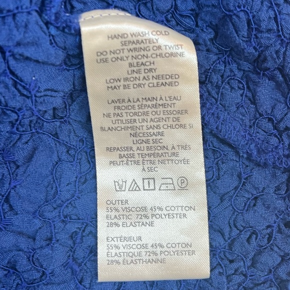 Anthropologie Blue Ruffle Trim Textured Sleeveless Mini Dress M NWT - Picture 7 of 10